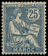 MAROC Poste * - 89A, Non émis Sans Surcharge: 25c. Bleu Mouchon - Cote: 660 - Other & Unclassified