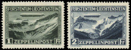 LIECHTENSTEIN Poste Aérienne * - 7/8, Voyage Du Graf-Zeppelin - Cote: 225 - Poste Aérienne