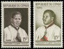 CONGO Poste ** - 136A/B, Non émis: Président Fulbert Youlou - Cote: 240 - Neufs