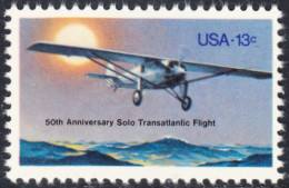 !a! USA Sc# 1710 MNH SINGLE  (a3) - Lindbergh Flight - Neufs