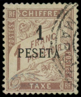 MAROC Taxe O - 5, Signé Cotter: 1p. Sur 1f. Lilas-brun - Cote: 385 - Postage Due