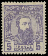 CONGO BELGE Poste * - 11, Très Frais: 5f. Violet (Cob) - Cote: 2050 - Autres & Non Classés