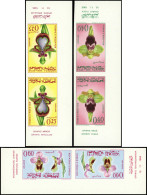 MAROC Poste ** - 494A/96A, 3 Paires Tête-bêche Non Dentelées: Orchidées - Unused Stamps