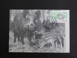 ANDORRE ANDORRA AVEC YT 382 SANGLIER WILD BOAR WILDSCHWEIN SENGLAR 1ER JOUR FDC - FDC