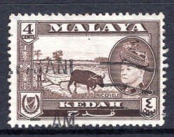 Malaysian States - Kedah - 1957 Pictorials - Sultan Badlishah - 4c Ricefield Used (SG 94) - Kedah