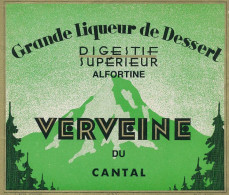 AN 2320 -  -   ETIQUETTE DE   GRANDE LIQUEUR DE DESSERT  VERVEINE DU CANTAL - Altri & Non Classificati