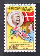 Tuberculose Antituberculeux - Grand Timbre De 1954  "1000Fr Pour La Santé" -avec Sa Pochette - Antituberculeux