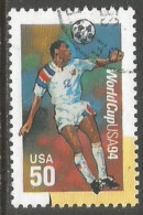 USA 1994 FIFA World Football Cup  SC.2837C ( Yellow "Spot" In The Margin ) - VFU Condition - Usados