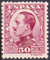 SPAIN 1930 30c CARMINE LILAC KING ALFONSO XIII** - Unused Stamps