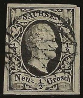 Sachsen   .  Michel .   3    .  '51-'55    .  O  .    Gestempelt - Saxony