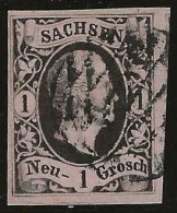 Sachsen   .  Michel .   4    .  '51-'55    .  O  .    Gestempelt - Saxony