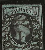 Sachsen   .  Michel .   5  (2 Scans)    .  '51-'55    .  O  .    Gestempelt - Saxony