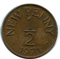 1/2 PENNY 1971 GUERNSEY Münze #AX107.D.A - Guernesey