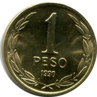 1 PESO 1990 CHILE UNC Münze #M10136.D.A - Cile