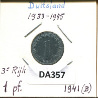 1 REICHSPFENNIG 1941 B ALLEMAGNE Pièce GERMANY #DA357.2.F.A - 1 Reichspfennig