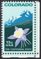 !a! USA Sc# 1711 MNH SINGLE From Lower Right Corner - Colorado - Neufs