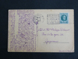 BELGIQUE BELGIUM BELGIE AVEC YT 194 ROI ALBERT 1er - FLAMME FOIRE BRUXELLES 1925 - CERF DEER STAG HIRSCH - Covers & Documents