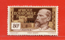 REF098 > A.E.F. - FRANCE LIBRE > Yvert N° 113 * * > Neuf Luxe Dos Visible -- MNH * * - AEF - Ongebruikt