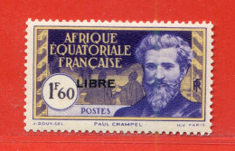 REF098 > A.E.F. - FRANCE LIBRE > Yvert N° 119 * * > Neuf Luxe Dos Visible -- MNH * * - AEF - Neufs