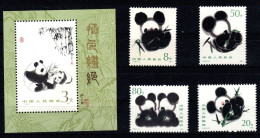 1985 Cina, Fauna Panda Giganti La Serie Nuova Con Foglietto (**) - Ungebraucht