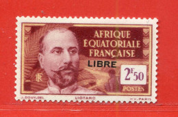 REF098 > A.E.F. - FRANCE LIBRE > Yvert N° 123 * * > Neuf Luxe Dos Visible -- MNH * * - AEF - Ongebruikt