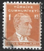 Turkey 1956. Scott #1118 (U) Mustafa Kemal Pasha (Kemal Atatürk) - Oblitérés