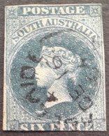 Australie Du Sud South Australia 1855 Victoria Filigrane étoile Fine Star Watermark Yvert 3 O Used - Gebruikt