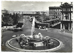 PIAZZA DELL'ESEDRA E STAZIONE TERMINI / EXEDRA SQUARE AND TERMINI STATION.- ROMA - ( ITALIA ) - Stazione Termini