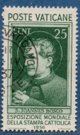 Vatican 1936 25 C World Exhibition Catholic Press Conference 1 Value MH Johannes Bosco,Salesean Preventive System - Gebraucht