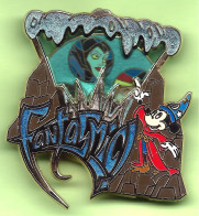 Gros Pin's BD Disney Fantasmic! Mickey Magicien (Triple Moule) Mobile (2 Photos) - 3B15 - Disney