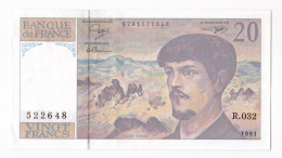 20 Francs Debussy 1991. Alphabet R 032 N° 522648, Superbe - 20 F 1980-1997 ''Debussy''