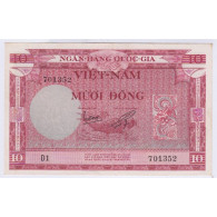 BILLET DU VIETNAM 10 DONG 1955 L'ART DES GENTS AVIGNON NUMISMATIQUE - Vietnam