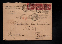 GB AFFRANCHISSEMENT COMPOSE SUR LETTRE DE NOTTINGHAM POUR LA FRANCE 1875 - Covers & Documents