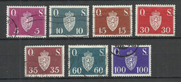 NORWAY 1951-1952 Dienstmarken Michel 61 - 67 O - Service