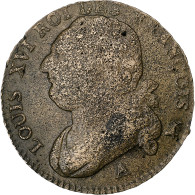 France, Louis XVI, 12 Deniers, 1792⸱4, Paris, Leopard/Lyre, Cuivre, TB - Other & Unclassified