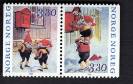 2051193119  1992 SCOTT 1031 1032  (XX)  POSTFRIS  MINT NEVER HINGED - CHRISTMAS - ELVES - Unused Stamps