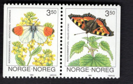 2051194883  1993 SCOTT 1033 1034  (XX)  POSTFRIS  MINT NEVER HINGED - FAUNA - BUTTERFLIES - Unused Stamps
