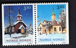 20511951203  1993 SCOTT 1049 1050  (XX)  POSTFRIS  MINT NEVER HINGED - CHRISTMAS - CHAPEL - CHURCH - Unused Stamps