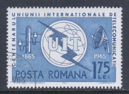 Romania 1965 Mi# 2402 Used - ITU, Centenary / Space - Europa
