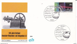 Germany 100 Jahre Verband Deutscher Maschinen- Und Anlagenbau Trainrelated FDC 15-10-1992 - 1991-2000