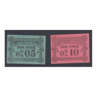 Constantine Lot De 2 Billets 5 Centimes Et 10 Centimes Neufs Lartdesgents - Algerien