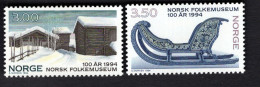 2051203589  1994 SCOTT 1063 1064 (XX)  POSTFRIS  MINT NEVER HINGED - NORWEGIAN FOLK MUSEUM CENT. - Unused Stamps