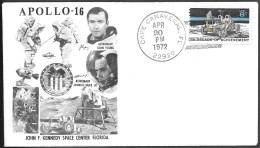 US Space Cover 1972. "Apollo 16" Moon Landing - Verenigde Staten