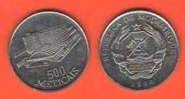 Mozambique 500 Meticas 1994 Mozambico Steel + Nickel Coin - Mosambik