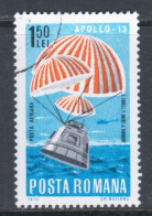 Romania 1970 Mi# 2863 Used - Flight And Safe Landing Of Apollo 13 / Space - Europa