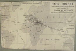 Carte 1939 Ou 40 (?) Tirée D'une Revue Coloniale : RADIO-ORIENT / BEYROUTH. - Other & Unclassified