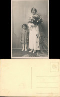 Hochzeitsfeier Atelierfoto Braut Mit Kind Mode Kleidung 1920 Privatfoto - Hochzeiten