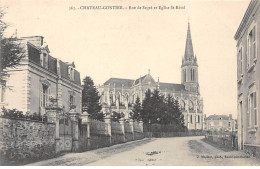 CHATEAU GONTIER - Rue De Segré Et Eglise Saint Rémi - Très Bon état - Chateau Gontier