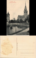 Ansichtskarte Coswig (Sachsen) Wettinplatz - Teich 1913 - Coswig