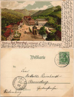 Ansichtskarte Bad Peterstal-Griesbach Litho AK - Straßenpartie 1904 - Bad Peterstal-Griesbach